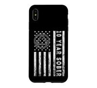 American Flag 10 Years Sober Sobriety Narcotics Anonymous Case for iPhone XS Max