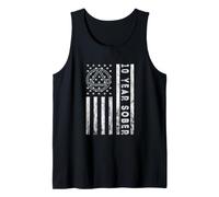 American Flag 10 Years Sober Sobriety Narcotics Anonymous Tank Top