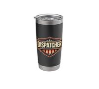 American Flag 911 Emergency Dispatcher First Responder Badge Stainless Steel Insulated Tumbler