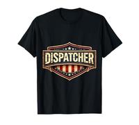 American Flag 911 Emergency Dispatcher First Responder Badge T-Shirt