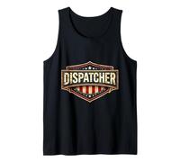 American Flag 911 Emergency Dispatcher First Responder Badge Tank Top