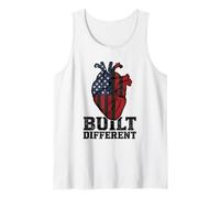American Flag Anatomical Heart Unique Spirit Tank Top