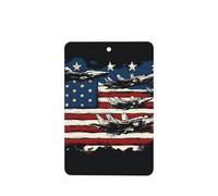 American Flag And Fighter Jets Car Air Fresheners 4 Pcs Hanging Scented Cards Fragrance Scented Cards For Car Aromatherapy Tablets