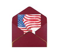 American Flag And Stars Greetings Card Birthday Card Happy Christmas Halloween Envelopes Blank Cards All Occasions