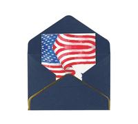 American Flag And Stars Greetings Card Birthday Card Happy Christmas Halloween Envelopes Blank Cards All Occasions