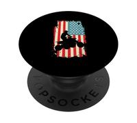 American Flag ATV Rider Quad Four Wheeler Off Road PopSockets Adhesive PopGrip