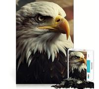 American Flag Bald Eagle 1000 Piece Teenager Puzzles Cognitive Boost Fun Tight Lock No Loose Pieces Engaging Way to Pass Free Hours (38x52cm)