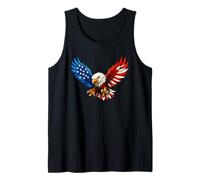 American Flag Bald Eagle Patriotic 4th of July USA Tank Top