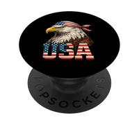 American Flag Bald Eagle Patriotic USA Design PopSockets Adhesive PopGrip