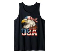 American Flag Bald Eagle Patriotic USA Design Tank Top