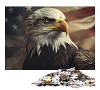 American Flag Bald Eagle Puzzle for Adults And Teenagers 1000 Pieces Puzzle for Adults For Family Fun & Game Night 1000pcs (75x50cm)
