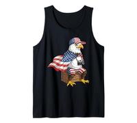 American Flag Bald Eagle USA 4th of July Patriotic Eagle Tank Top