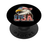 American Flag Bald Eagle Vintage Patriotic USA Design PopSockets Adhesive PopGrip
