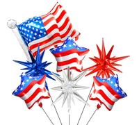 American Flag Balloons Red White and Blue Balloons for 4th of July Decorations Independence Day Patriotic Anniversary Birthday Wedding Nautical Party Supplies(USA04)