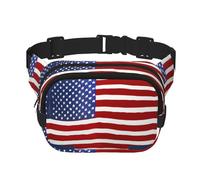 American Flag Baseball print Fashion Waist Packs Crossbody Belt Bag Fanny Pack for Women Crossbody for Traveling Running, Black, One Size