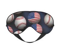 American Flag Baseball Print Functionality Outdoor Travel Eye Mask Breathable Camping Meditation Yoga Friendly