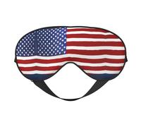 American Flag Baseball Print Sleep Eye Mask with Adjustable Strap Soft for Airplane Travel Relax Yoga Nap Meditation