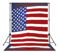 American Flag Baseball Printed Photography Backdrop, Soft Photo Background With Rod Pocket For Studio, Family Photos, Video Recording & Party Decor - 5x7ft
