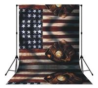 American Flag Baseball Printed Professional Photo Drapes, Matte Polyester Background, Wedding Party Studio Banner