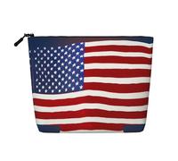 American Flag Baseball Versatile Travel Toiletry Bag Makeup Bag, Perfect for Daily Use and Business Trips