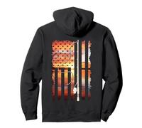 American Flag Bass Fishing Fish Fisher USA Fisherman Gifts Pullover Hoodie