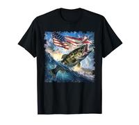 American Flag bass fishing for bass fishing bass whisperer T-Shirt