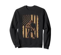 American Flag Bigfoot Tshirt Sasquatch Patriotic USA Fishing Sweatshirt