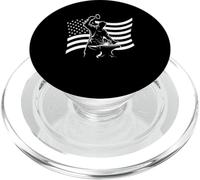 American Flag Blacksmith Hammer Anvil Patriotic Metalworker PopSockets PopGrip for MagSafe