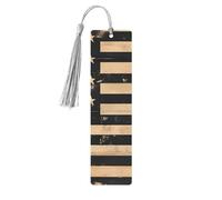 American Flag Bookmark USA Flag Wooden Bookmark with Tassel Book Mark for Women Men Reading Page Markers Gifts for Book Lovers