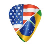 American Flag Brazil Flag Guitar Picks Plectrums For Guitar Bass 12 Pack