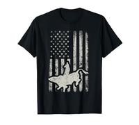 American Flag Bull Riding Cowboy Gift for Men Rodeo T-Shirt