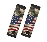 American Flag Camouflage Print Car Handle Protectors Luggage Handle Wrap Grips 2 Packs Travel Non Slip Soft Grip