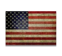 American Flag Car Magnet Decal Weathered Look 4in x 6 in Heavy Duty for Car Truck SUV Waterproof