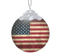 American Flag Christmas Glass Sign Party Supplies Festive Decor Ornaments For Holiday Party Atmosphere