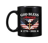 American Flag Coffee Mug - 350ml Ceramic Patriotic Cup, 250th US Celebration Ceramic Mug, Stars Stripes Design Drinkware, Celebration Party Gatherings Home Office Adults Family Tea Water