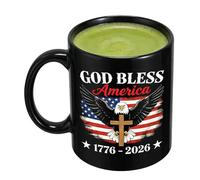 American Flag Coffee Mug | 350ml Patriotic Memorial Ceramic For Drinks - 250 Years Coffee Mug With American Flag,For Adult Soldiers Family Parties Meetings Home Office Caf