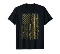 American Flag Corn Field Farmer Patriotic Farming Value Graphic T-Shirt