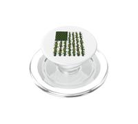 American Flag Corn Field Farmer Patriotic On Back Farm Flag PopSockets PopGrip for MagSafe