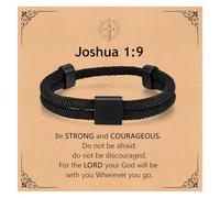American Flag Cross Bracelet for Men Boy - Christian Scripture Bible Verse Rope Bracelets Religious Gift For Teen Boys Kids Teenage,Mens Faith Inspirational Easter Birthday Christmas Jewelry Gifts, no