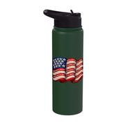 American Flag Declaration Independence US History Freedom Stainless Steel Insulated Water Bottle