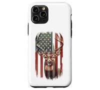 American Flag Deer Hunting Camo Patriotic Distressed Design Case for iPhone 11 Pro