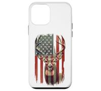 American Flag Deer Hunting Camo Patriotic Distressed Design Case for iPhone 12 mini