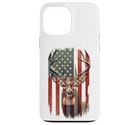 American Flag Deer Hunting Camo Patriotic Distressed Design Case for iPhone 13 Pro Max