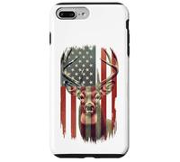 American Flag Deer Hunting Camo Patriotic Distressed Design Case for iPhone 7 Plus/8 Plus