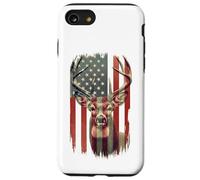 American Flag Deer Hunting Camo Patriotic Distressed Design Case for iPhone SE (2020) / 7 / 8