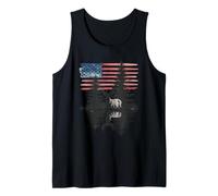 American Flag Deer Hunting Tshirt Whitetail Buck Hunters USA Tank Top