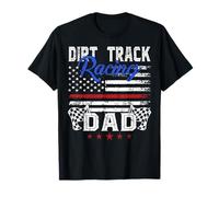 American Flag Dirt Track Racing Dad Race Flag T-Shirt