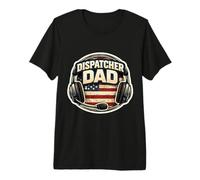 American Flag Dispatcher Dad 911 First Responder Father USA Premium T-Shirt