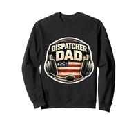 American Flag Dispatcher Dad 911 First Responder Father USA Sweatshirt