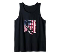 American Flag Distressed Silhouette Portrait Tank Top